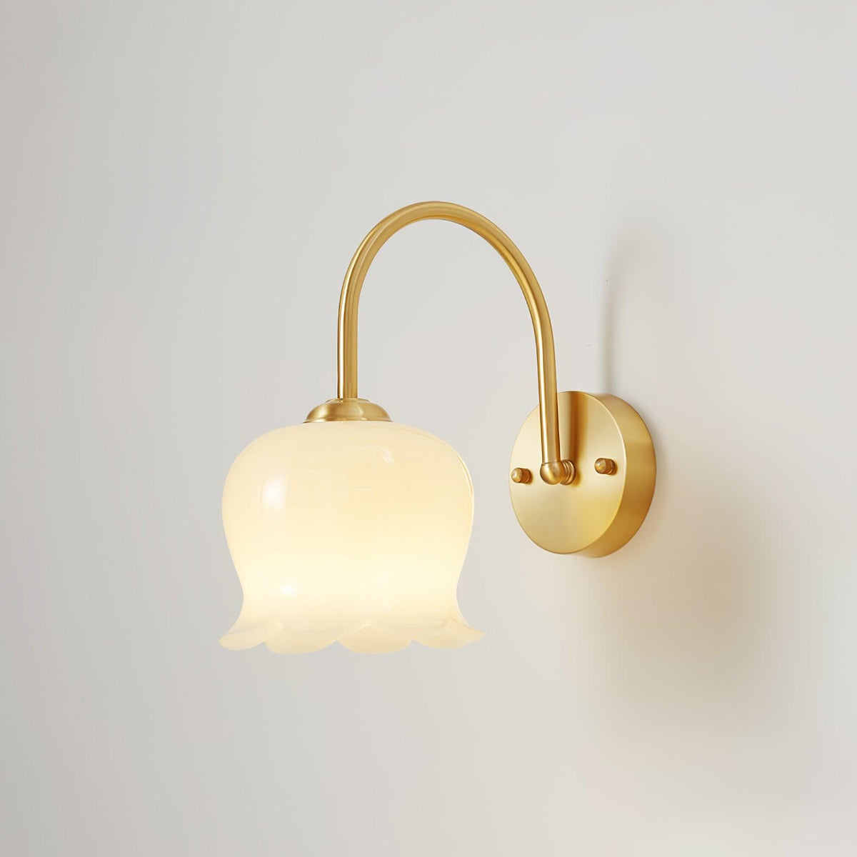 Avcarora Premium Nordic Art Brass Glass Wall Lamp