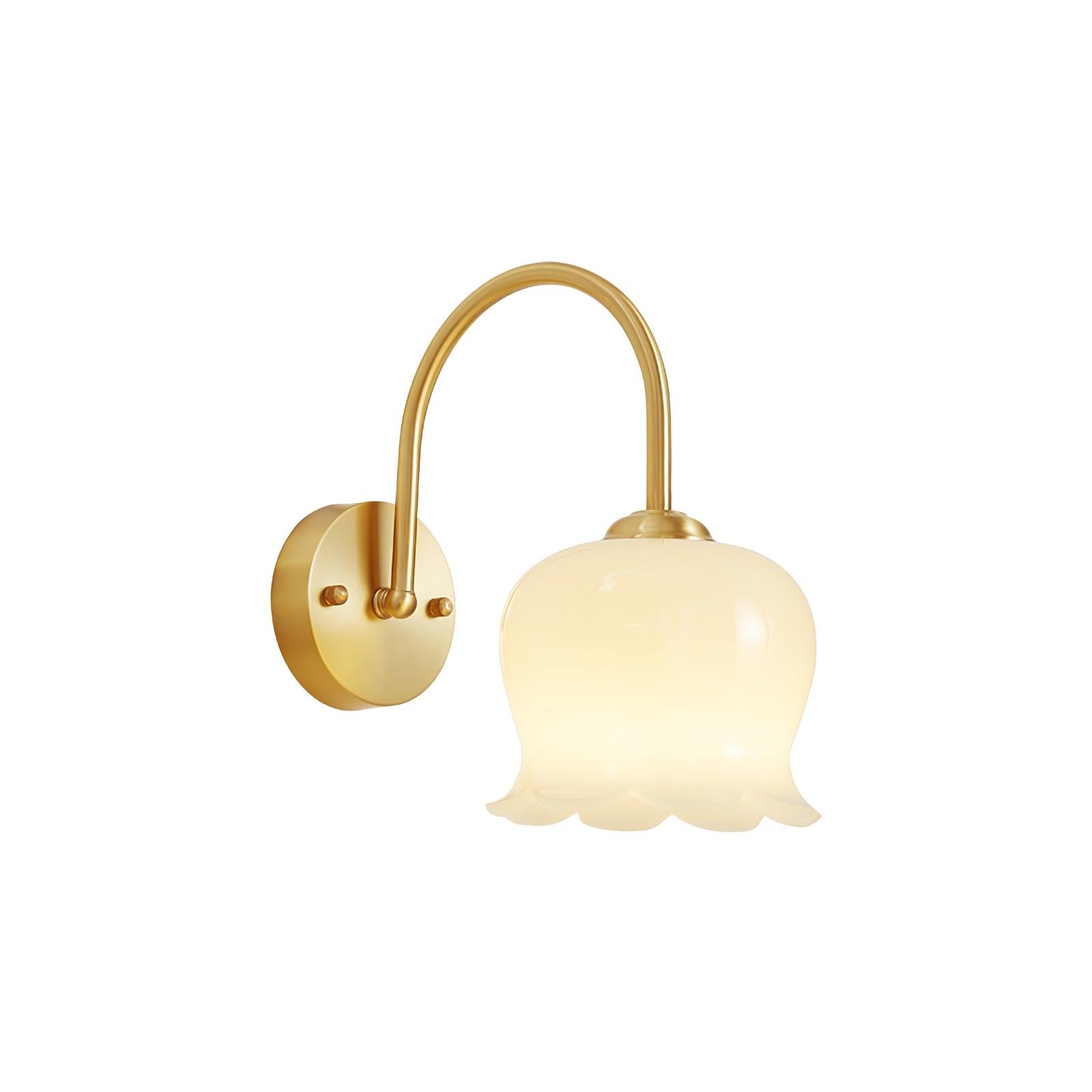 Avcarora Premium Nordic Art Brass Glass Wall Lamp
