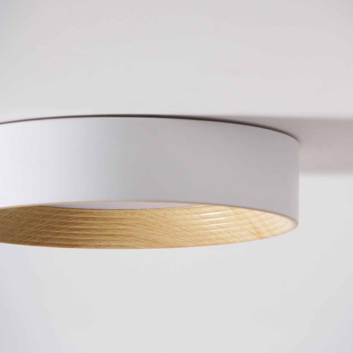 Elvirelle Ceiling Lamp Wood Ring Minimalist Adjustable