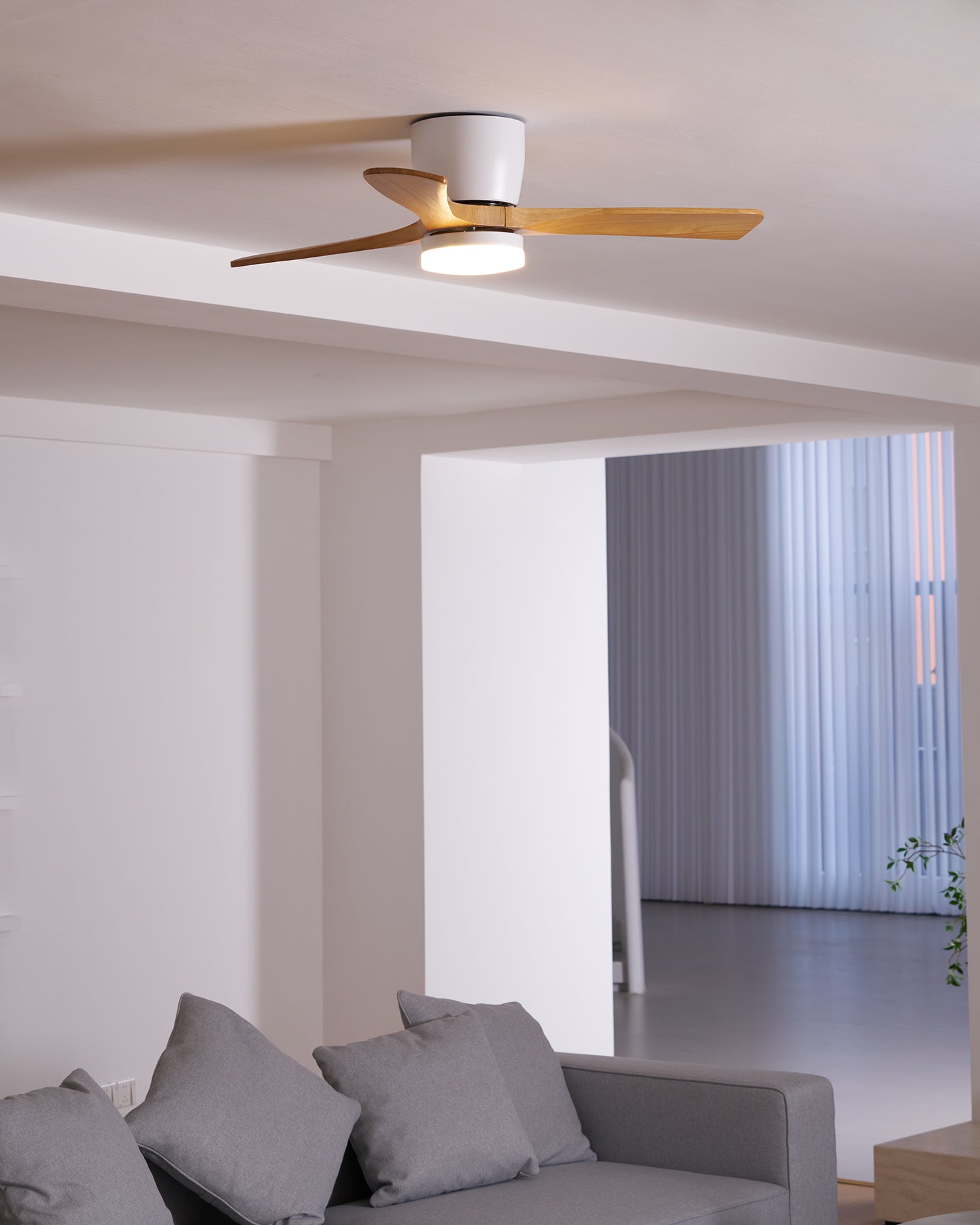 Elena Modern Wood Ceiling Fan Light