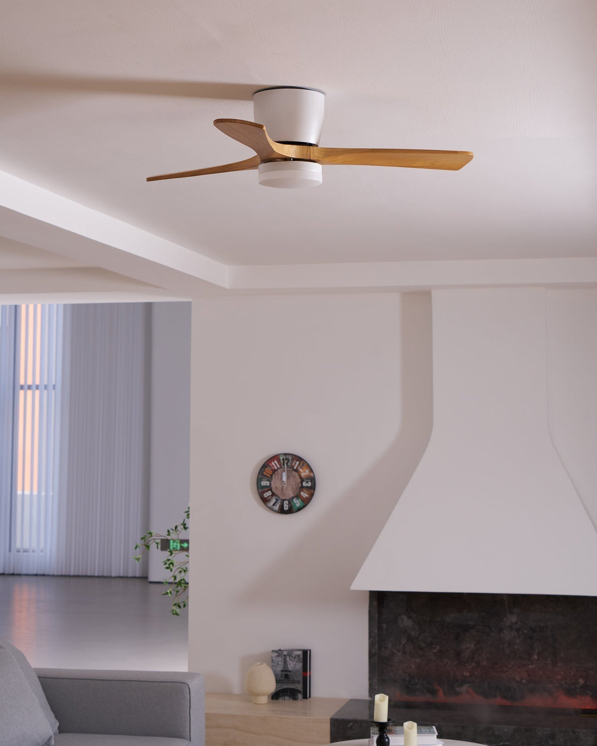 Elena Modern Wood Ceiling Fan Light