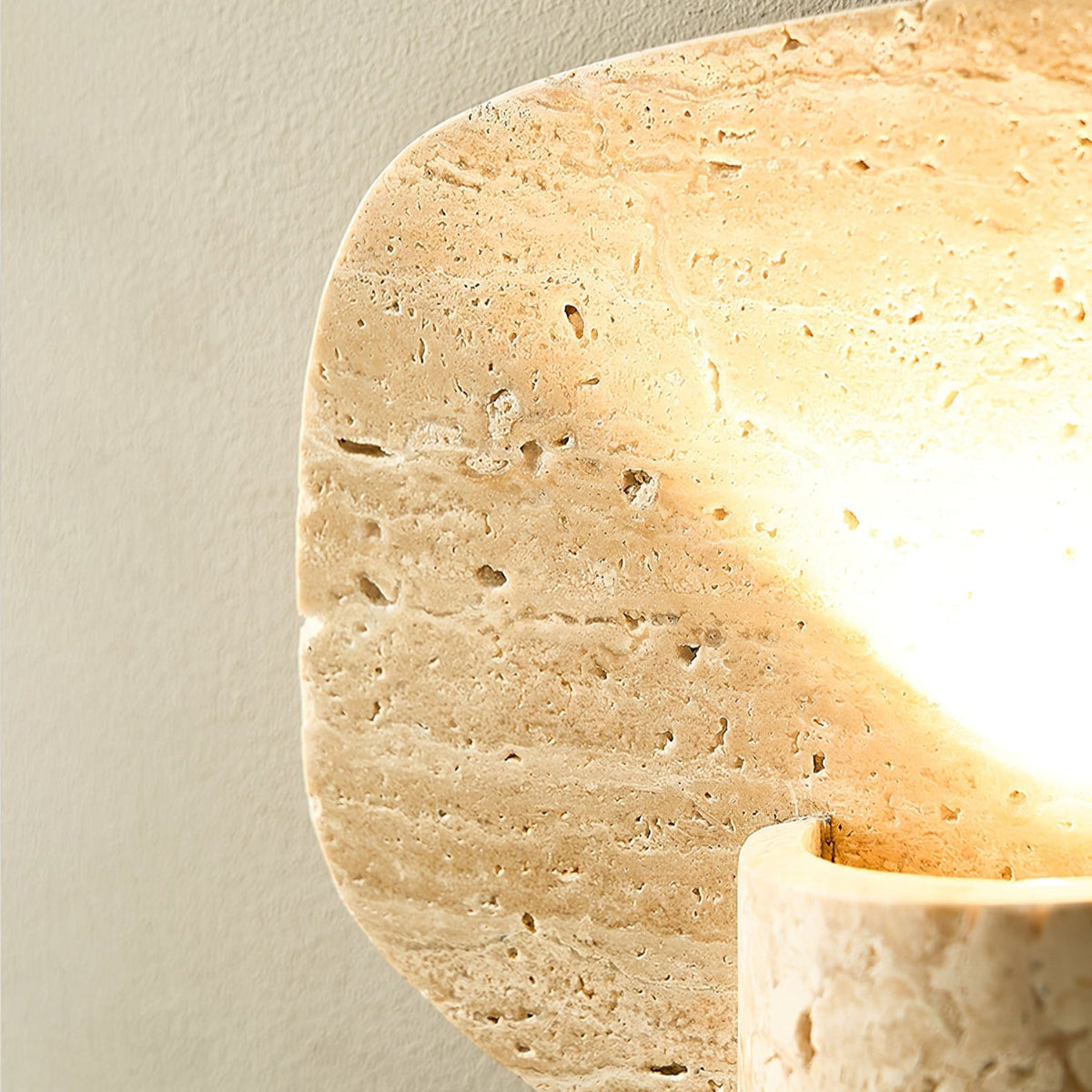 Bryke Travertine Cylinder Wall Light