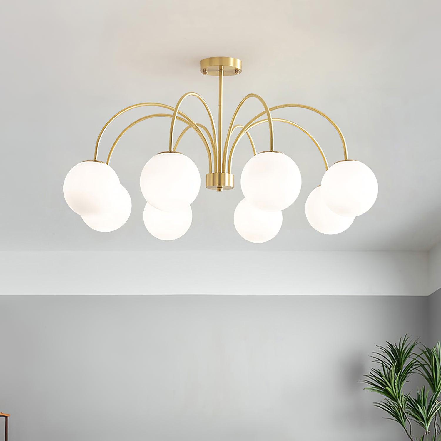 Solalissa Chandelier Orillia Brass Globe Modern