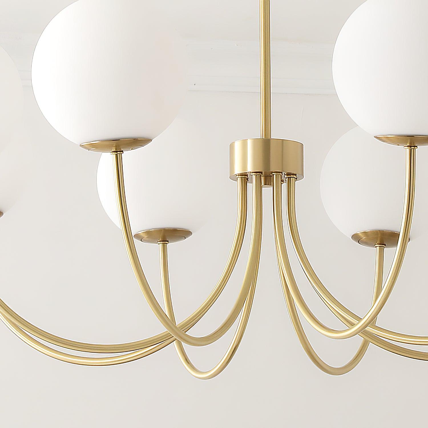 Solalissa Chandelier Orillia Brass Globe Modern