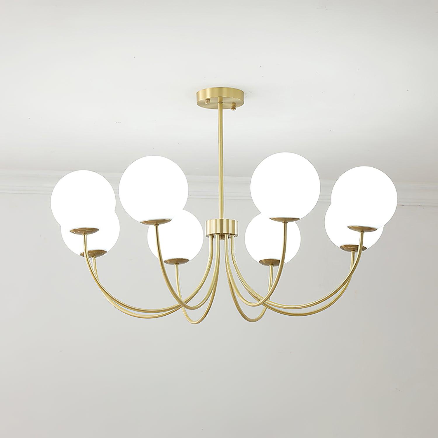 Solalissa Chandelier Orillia Brass Globe Modern
