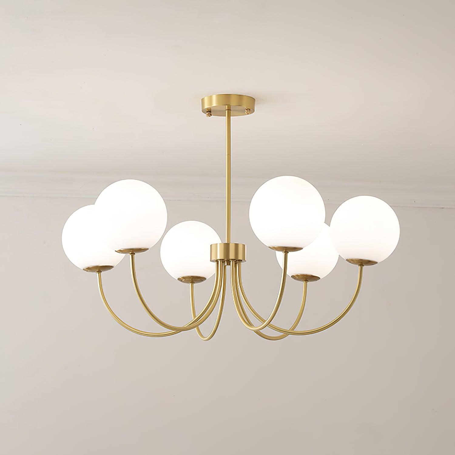Solalissa Chandelier Orillia Brass Globe Modern