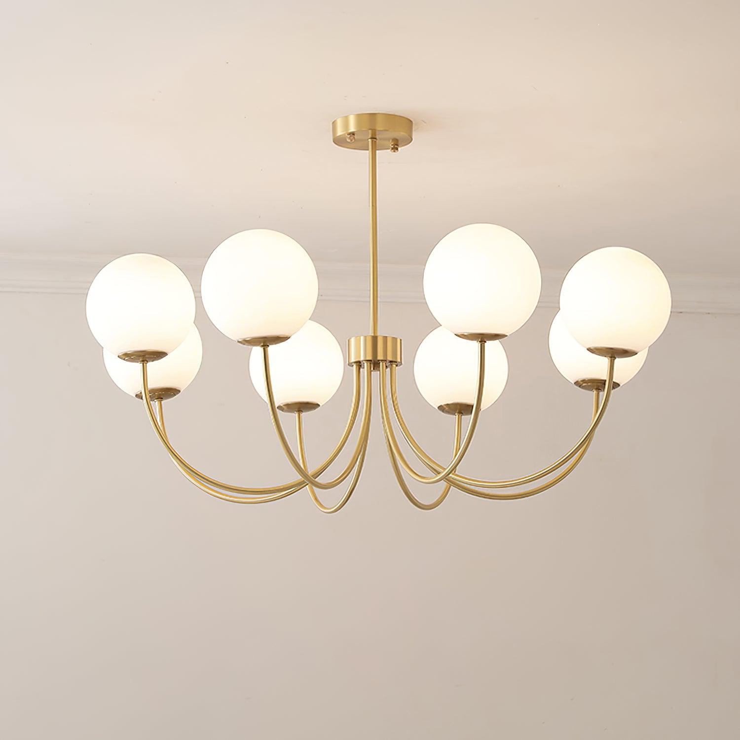 Solalissa Chandelier Orillia Brass Globe Modern