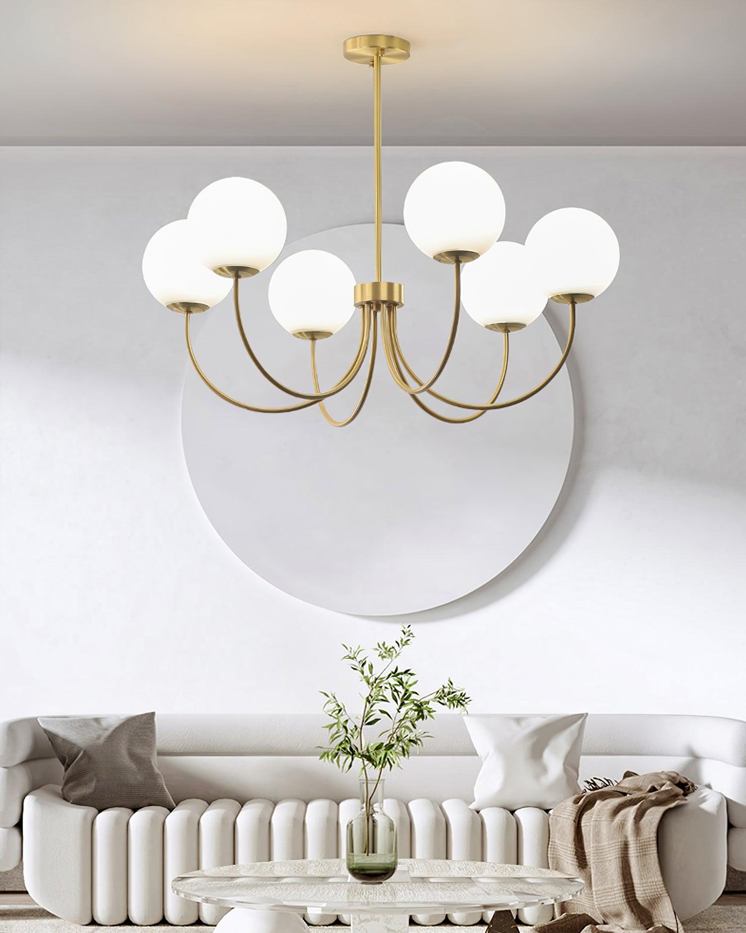 Solalissa Chandelier Orillia Brass Globe Modern