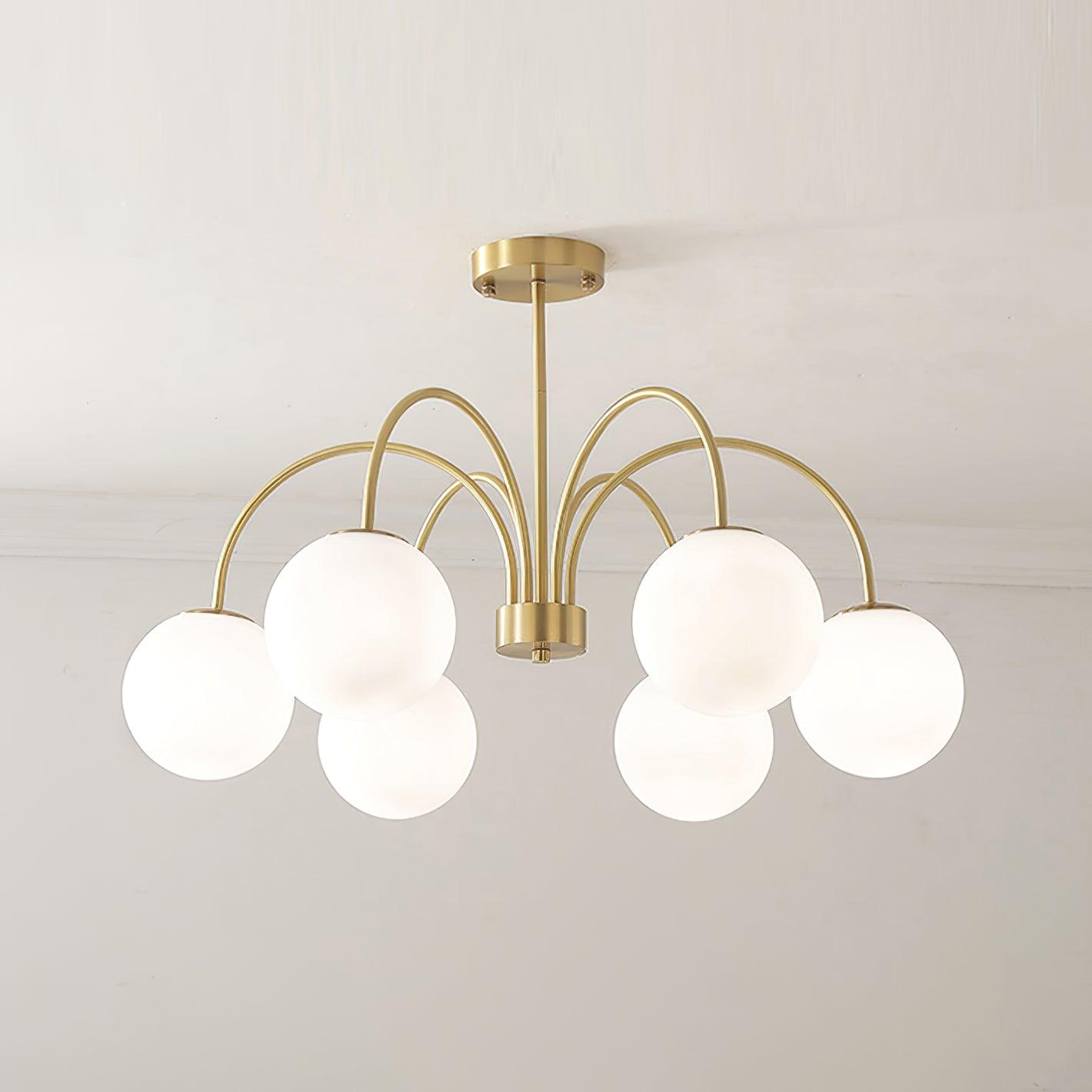 Solalissa Chandelier Orillia Brass Globe Modern