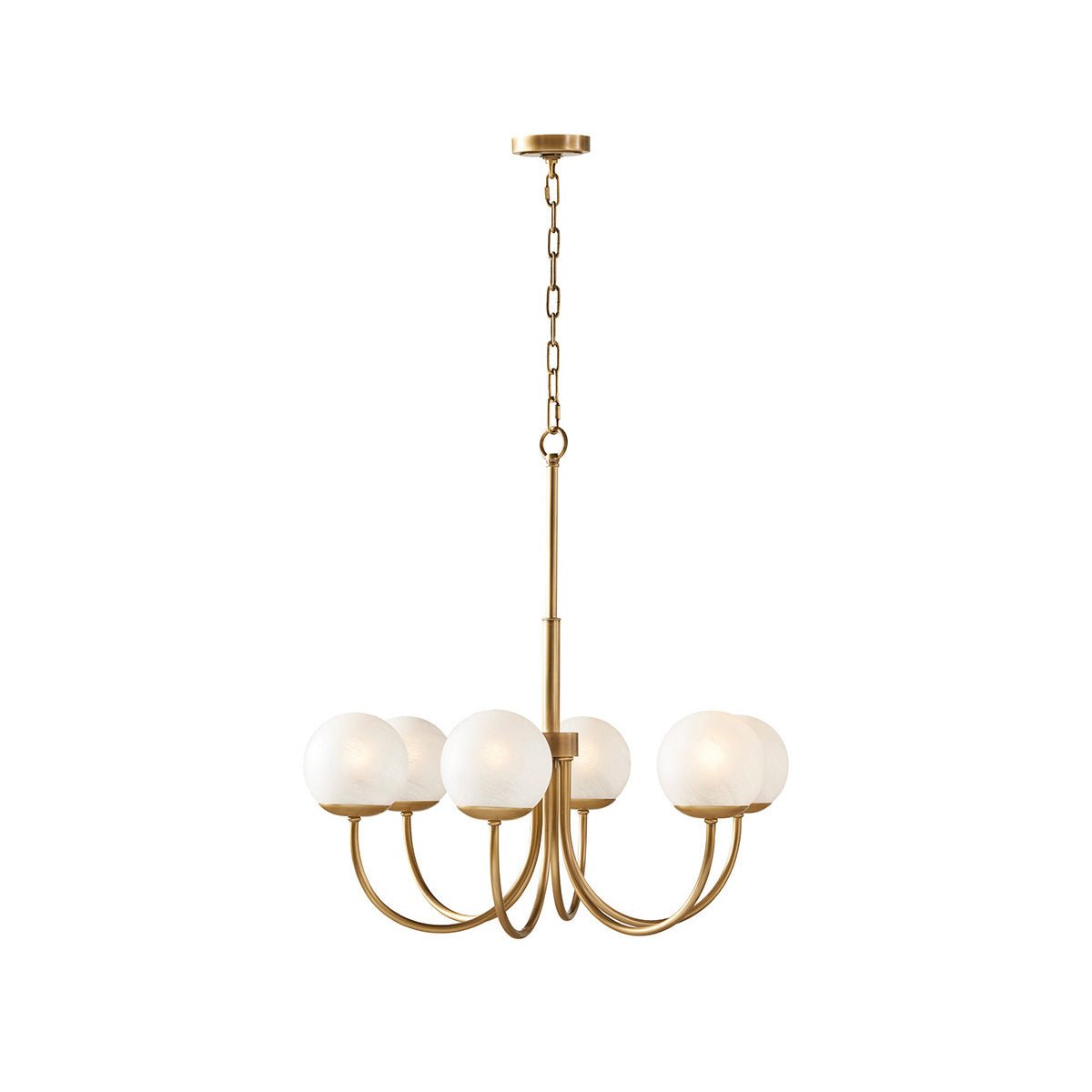 Oriuena Chandelier Brass Globe Orillia Elegant