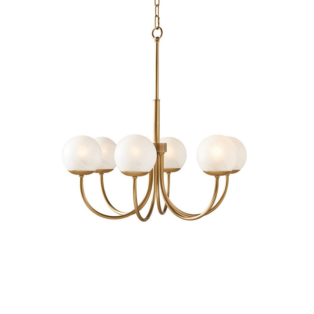 Oriuena Chandelier Brass Globe Orillia Elegant