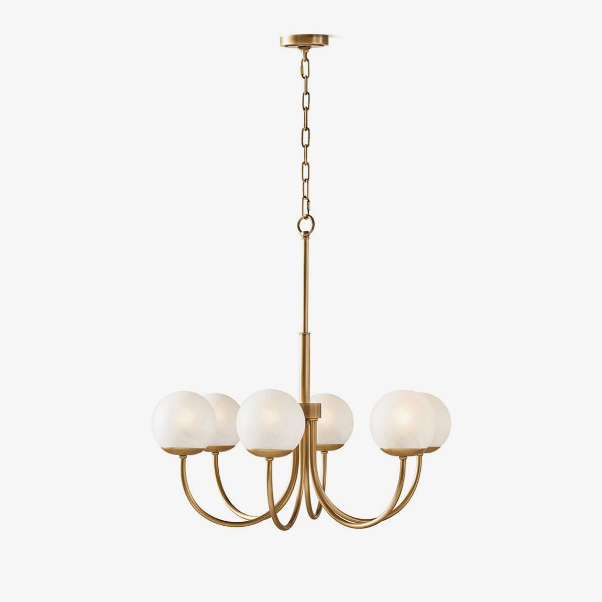 Oriuena Chandelier Brass Globe Orillia Elegant