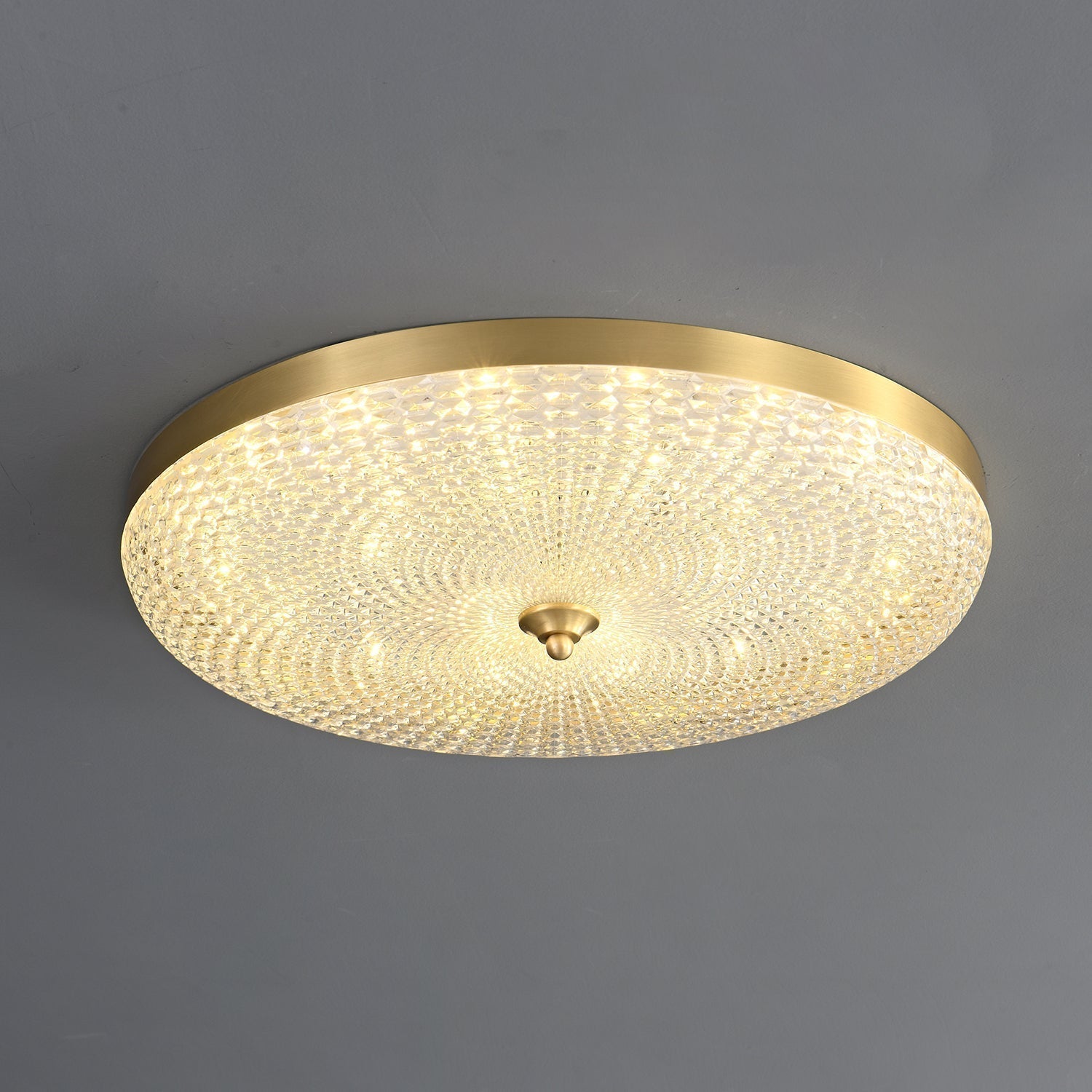 Orlena Modern Minimalist Brass Acrylic Ceiling Lamp