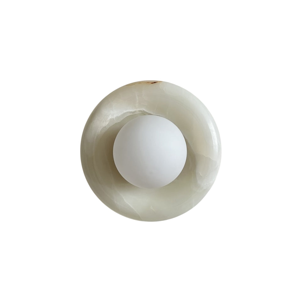 Aursilos Premium Nordic Art White Jade Glass Sconce Wall Lamp - Neutral Decor