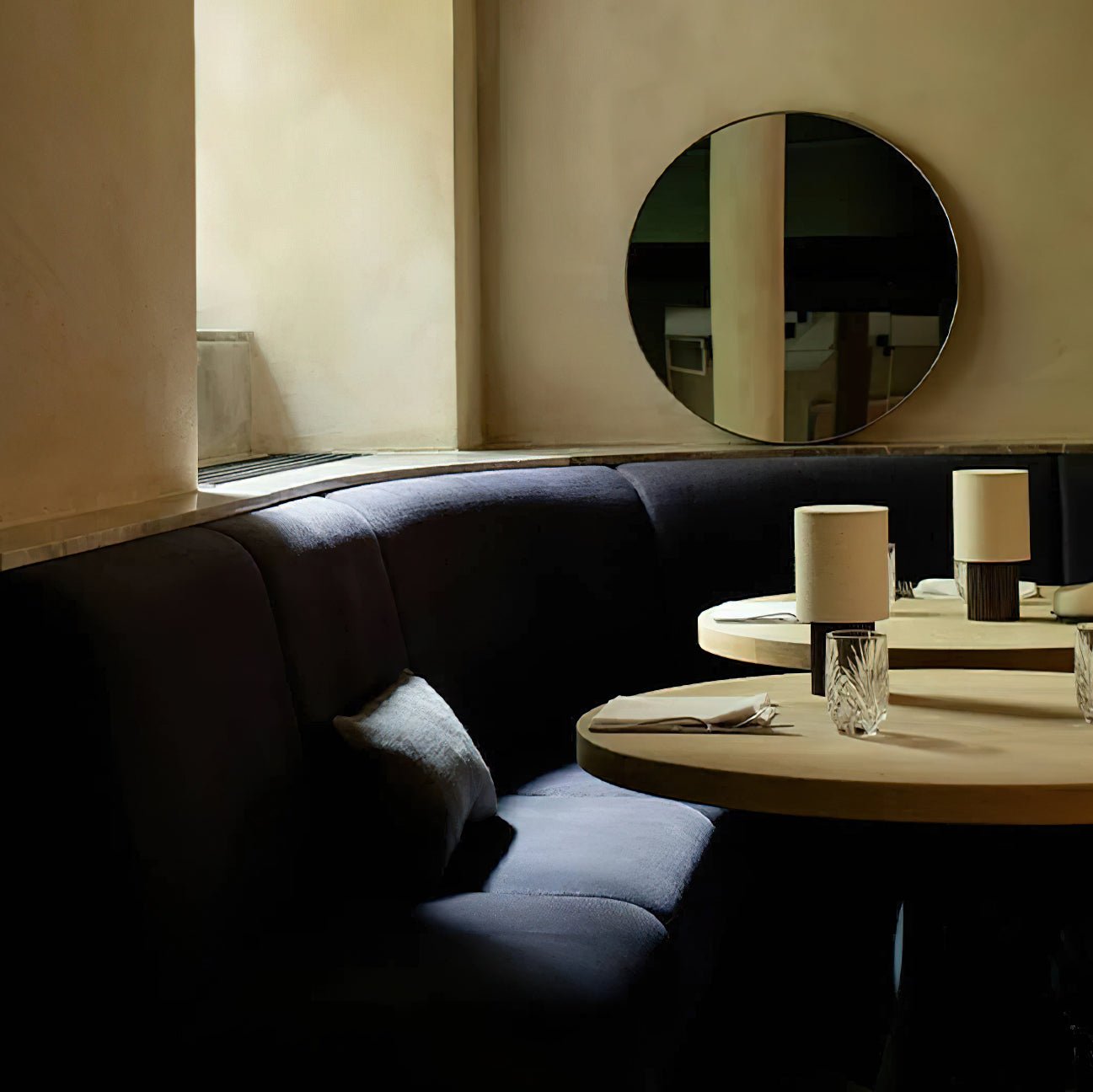 Ripples Wood & Fabric Table Lamp