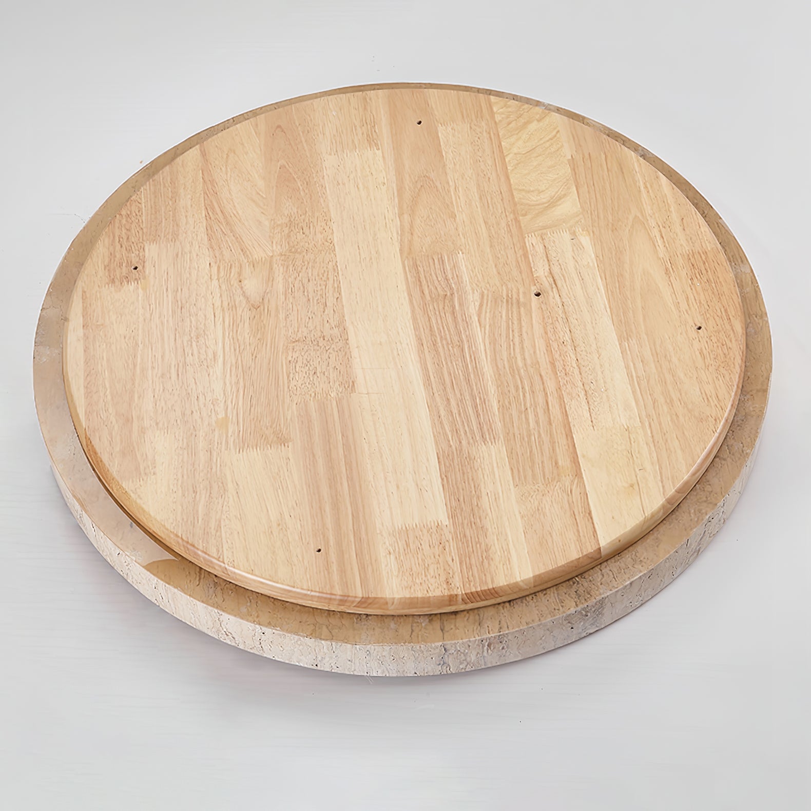 Kathy  Travertine Round Ceiling Light