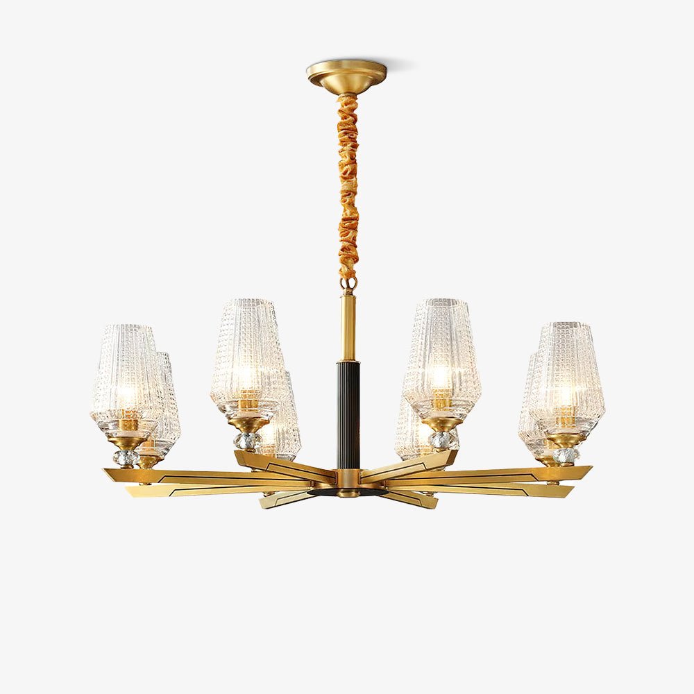 Astra Luxury Hexa Brass Chandelier
