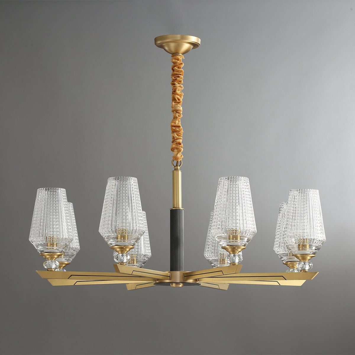 Astra Luxury Hexa Brass Chandelier