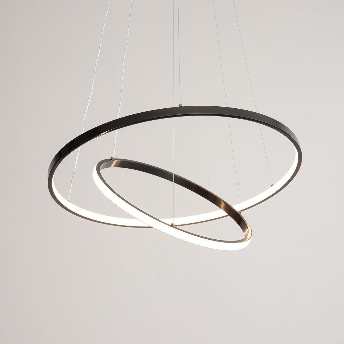 Efrion Modern Minimalist Rings Brass Plastic Chandelier