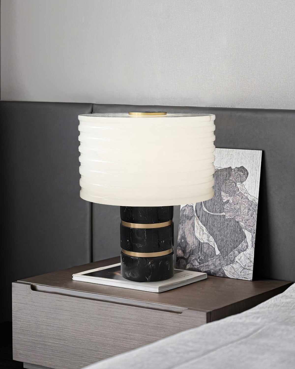 Elmarir Ribbed Alabaster Table Lamp