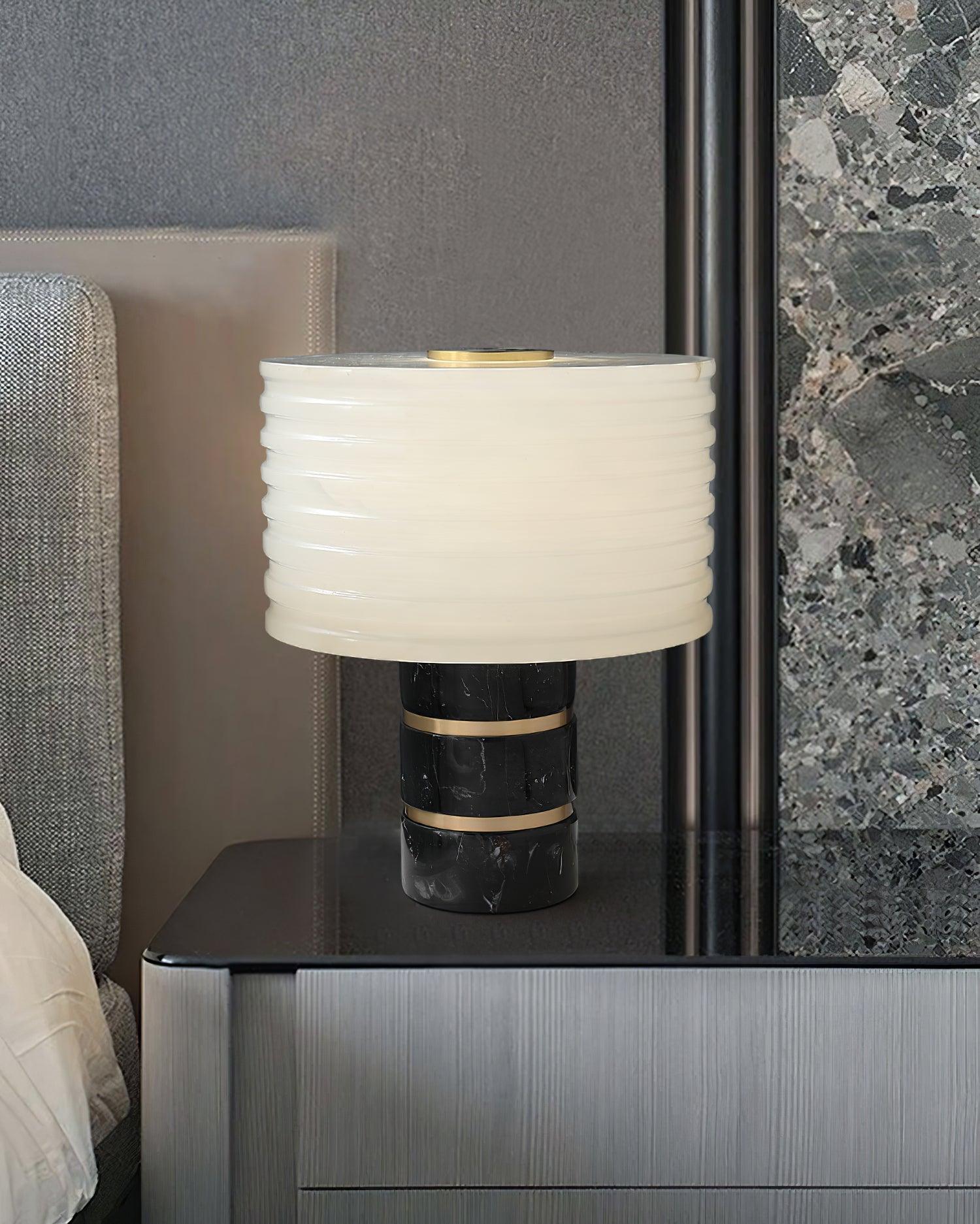 Elmarir Ribbed Alabaster Table Lamp