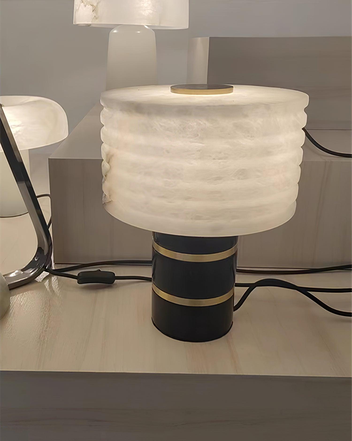 Elmarir Ribbed Alabaster Table Lamp