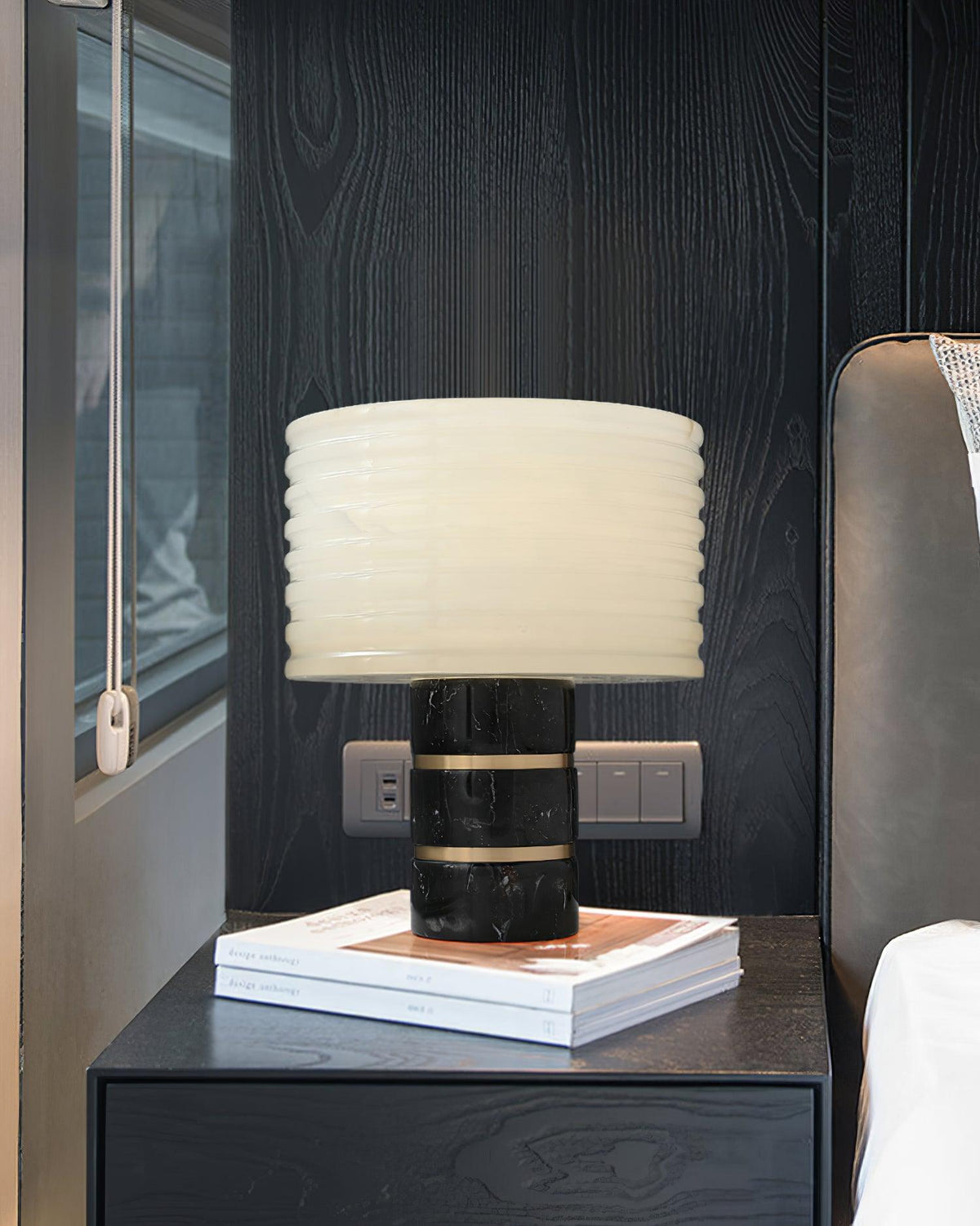 Elmarir Ribbed Alabaster Table Lamp