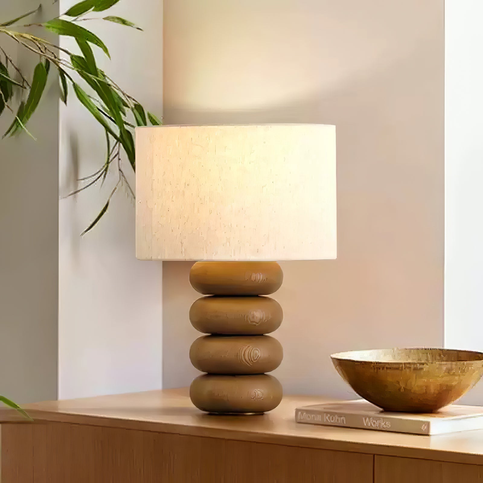 Lild Wood Fabric Table Lamp