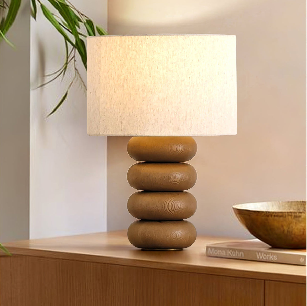 Lild Wood Fabric Table Lamp