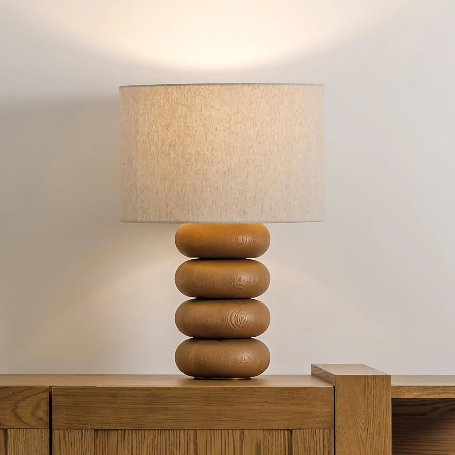 Lild Wood Fabric Table Lamp