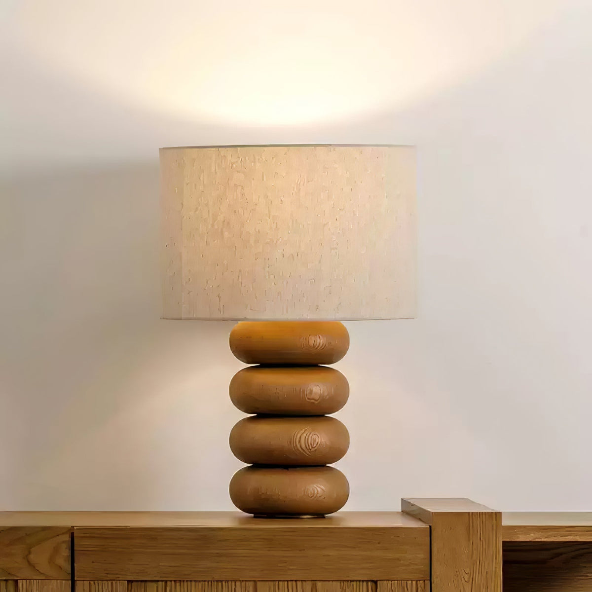 Lild Wood Fabric Table Lamp