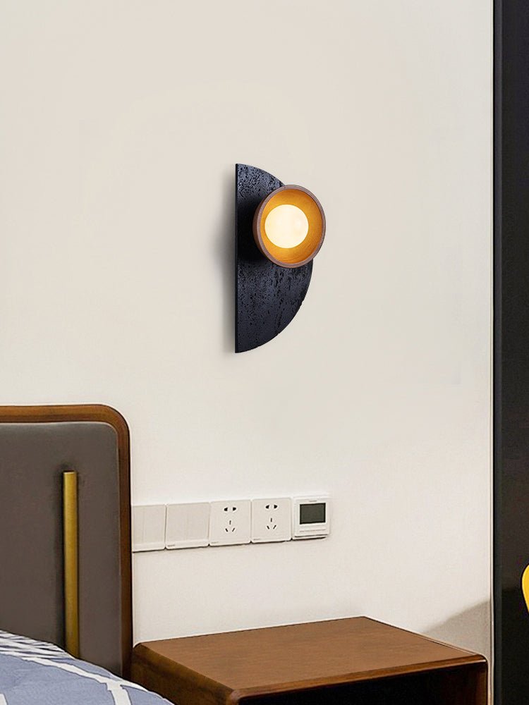 Luca Artistic Wood Travertine Wall Lamp