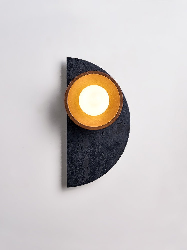 Luca Artistic Wood Travertine Wall Lamp