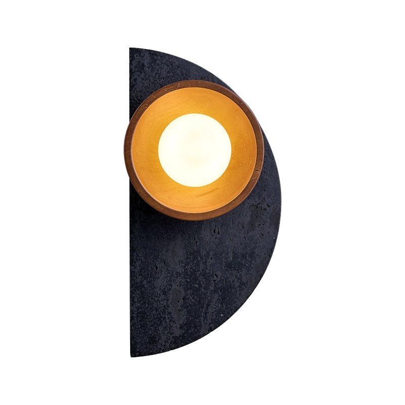 Luca Artistic Wood Travertine Wall Lamp