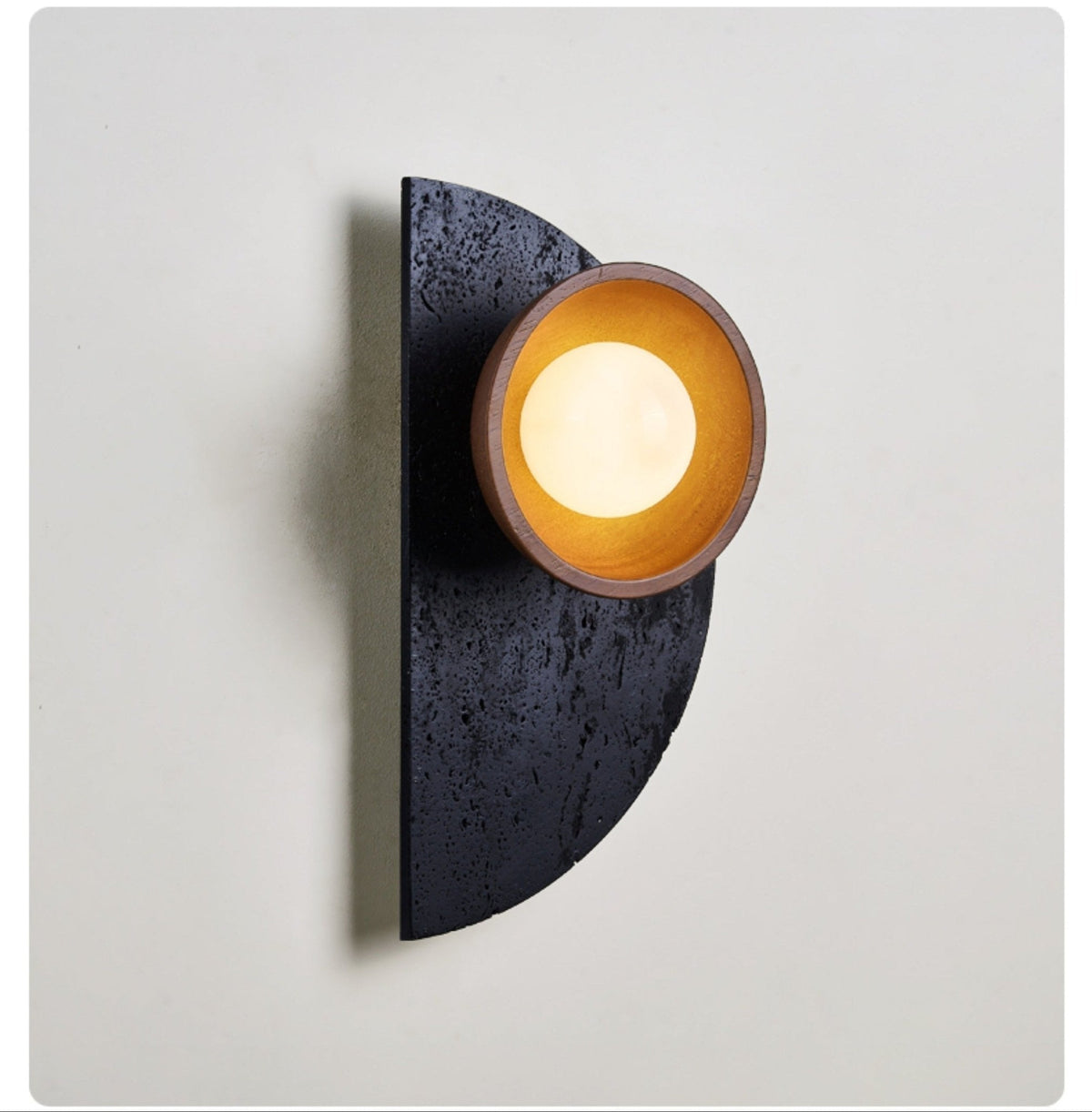 Luca Artistic Wood Travertine Wall Lamp