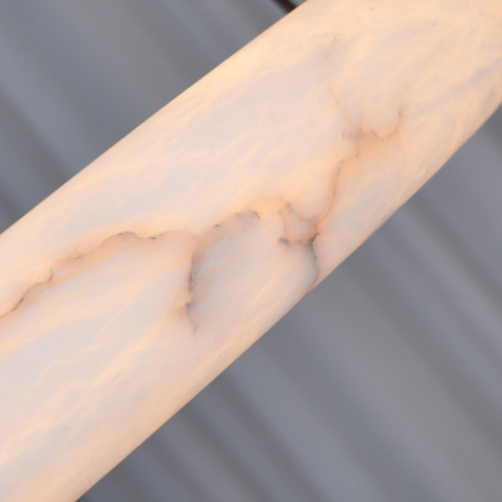 Lixor Alabaster Chandeliers  Ring Leather Strap  Version A