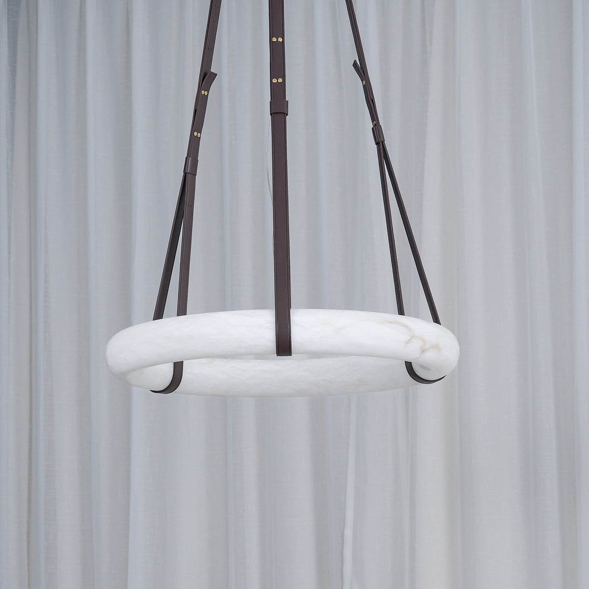 Tarys Alabaster Chandeliers  Ring Leather Strap Version B