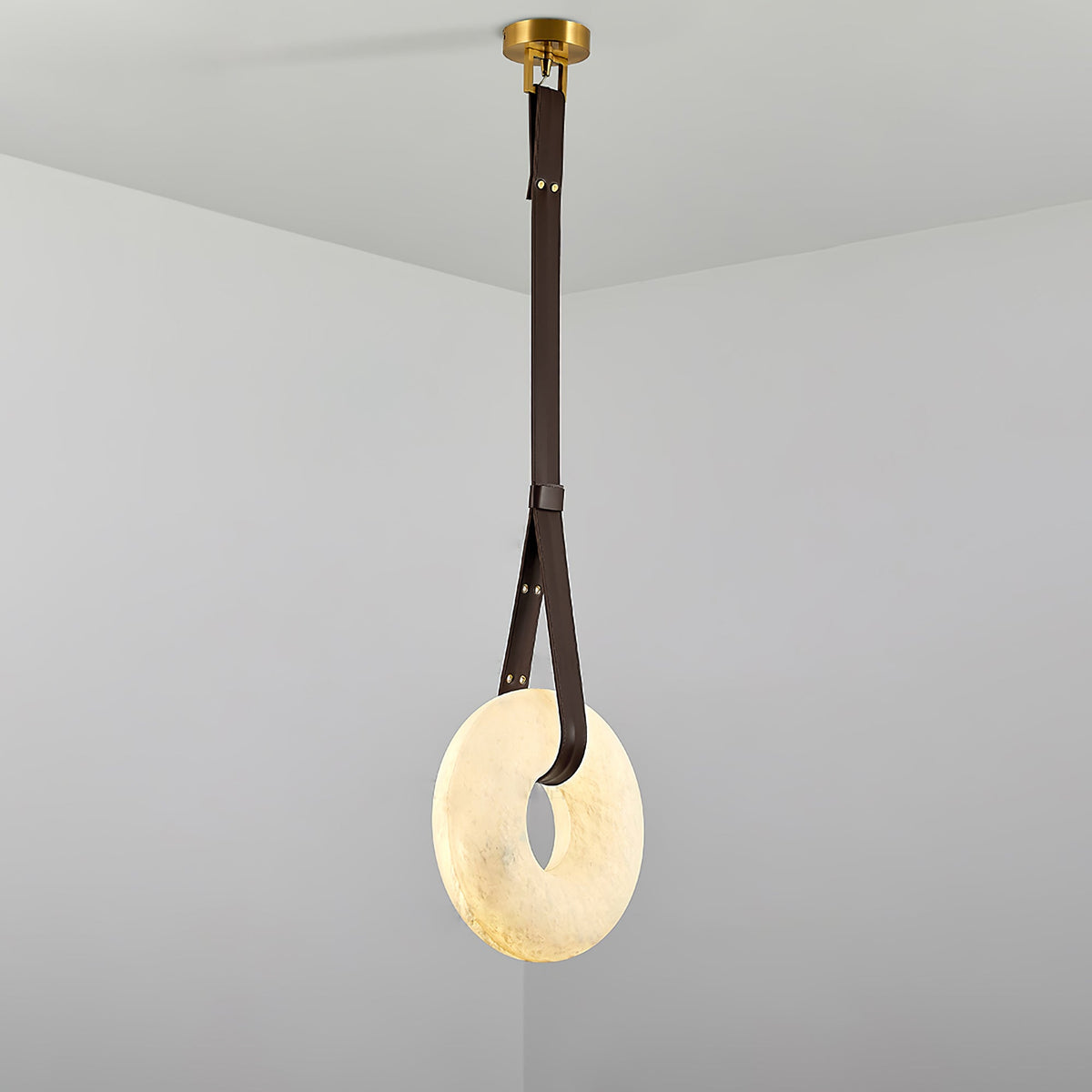 Tarys Alabaster Chandeliers  Ring Leather Strap Version B