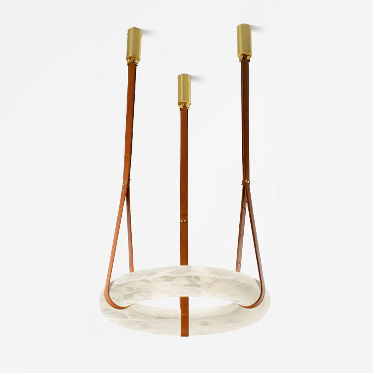 Tarys Alabaster Chandeliers  Ring Leather Strap Version B