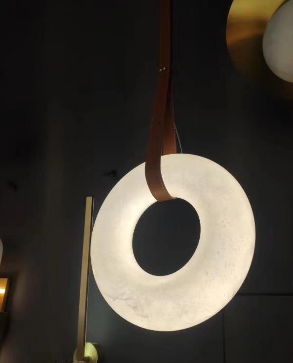 Tarys Alabaster Chandeliers  Ring Leather Strap Version B