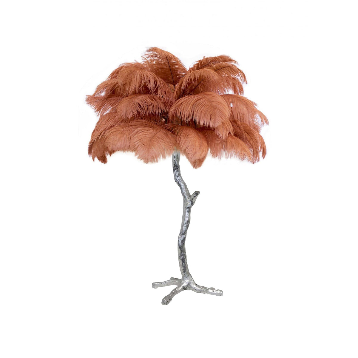 Ostrich Feather Table Lamp