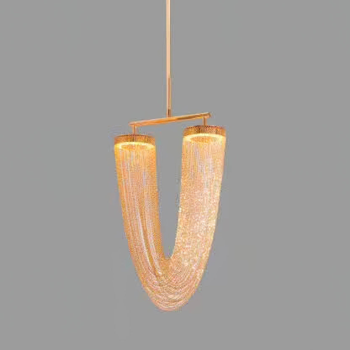 Apsht Pendant Light Copper Chain Sculptural Modern