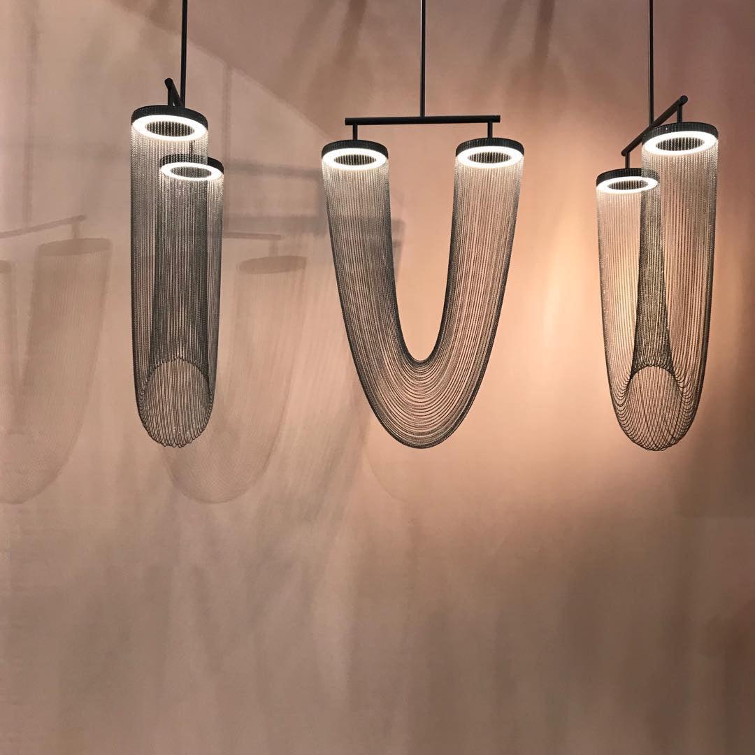 Apsht Pendant Light Copper Chain Sculptural Modern