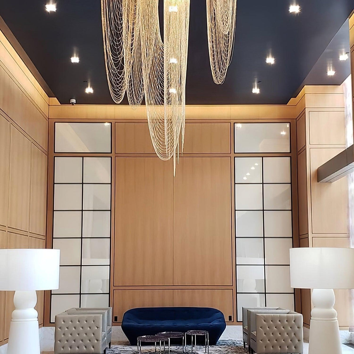 Apsht Pendant Light Copper Chain Sculptural Modern
