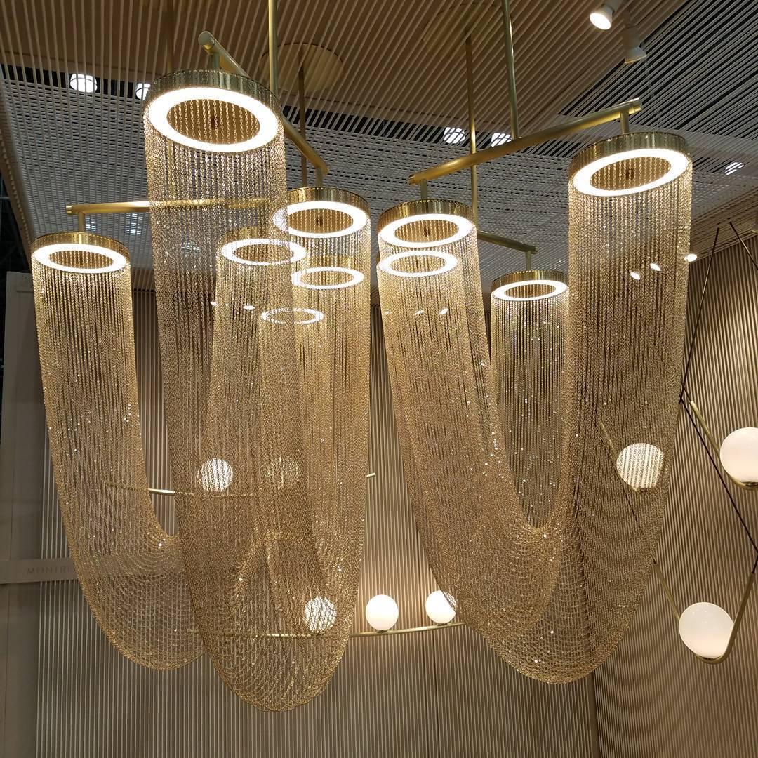 Apsht Pendant Light Copper Chain Sculptural Modern