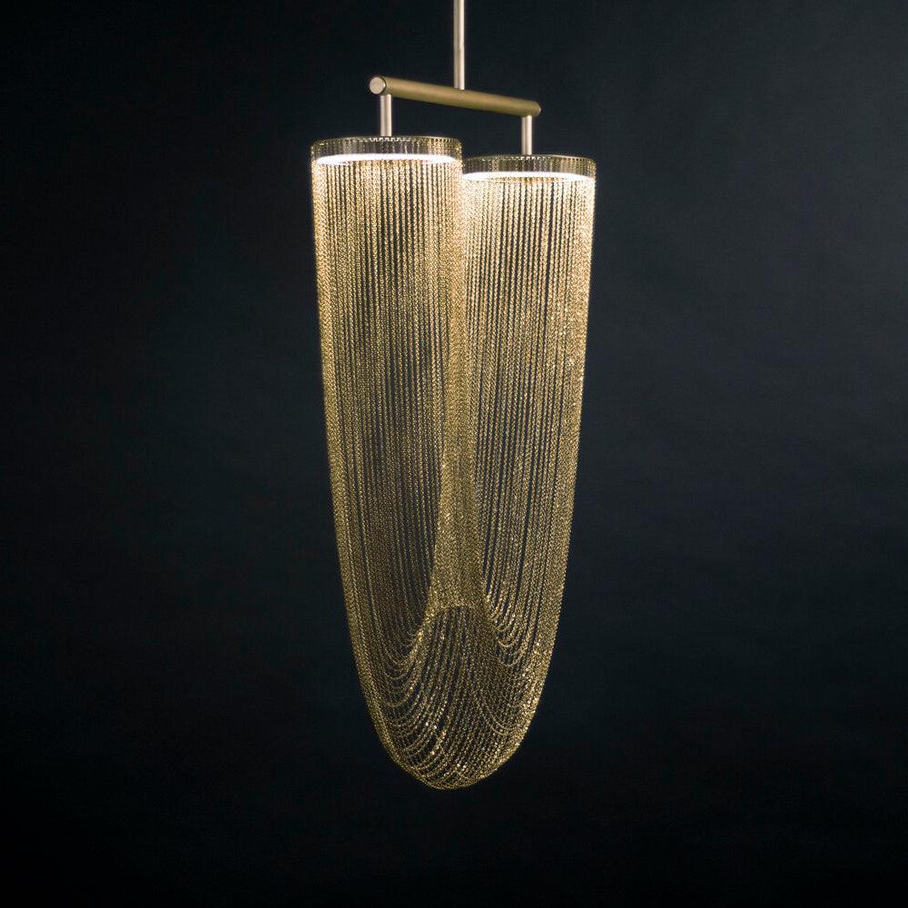 Apsht Pendant Light Copper Chain Sculptural Modern
