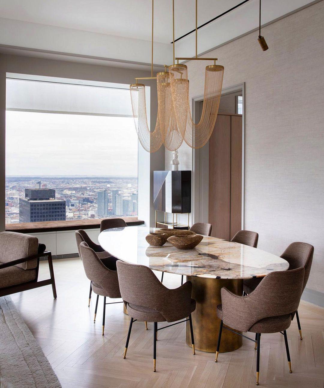 Apsht Pendant Light Copper Chain Sculptural Modern