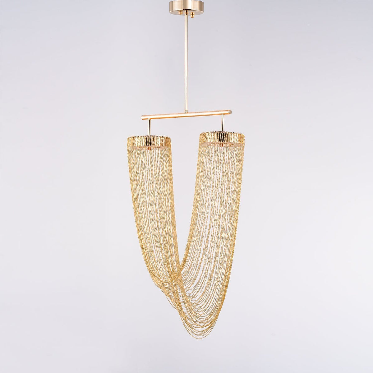 Apsht Pendant Light Copper Chain Sculptural Modern