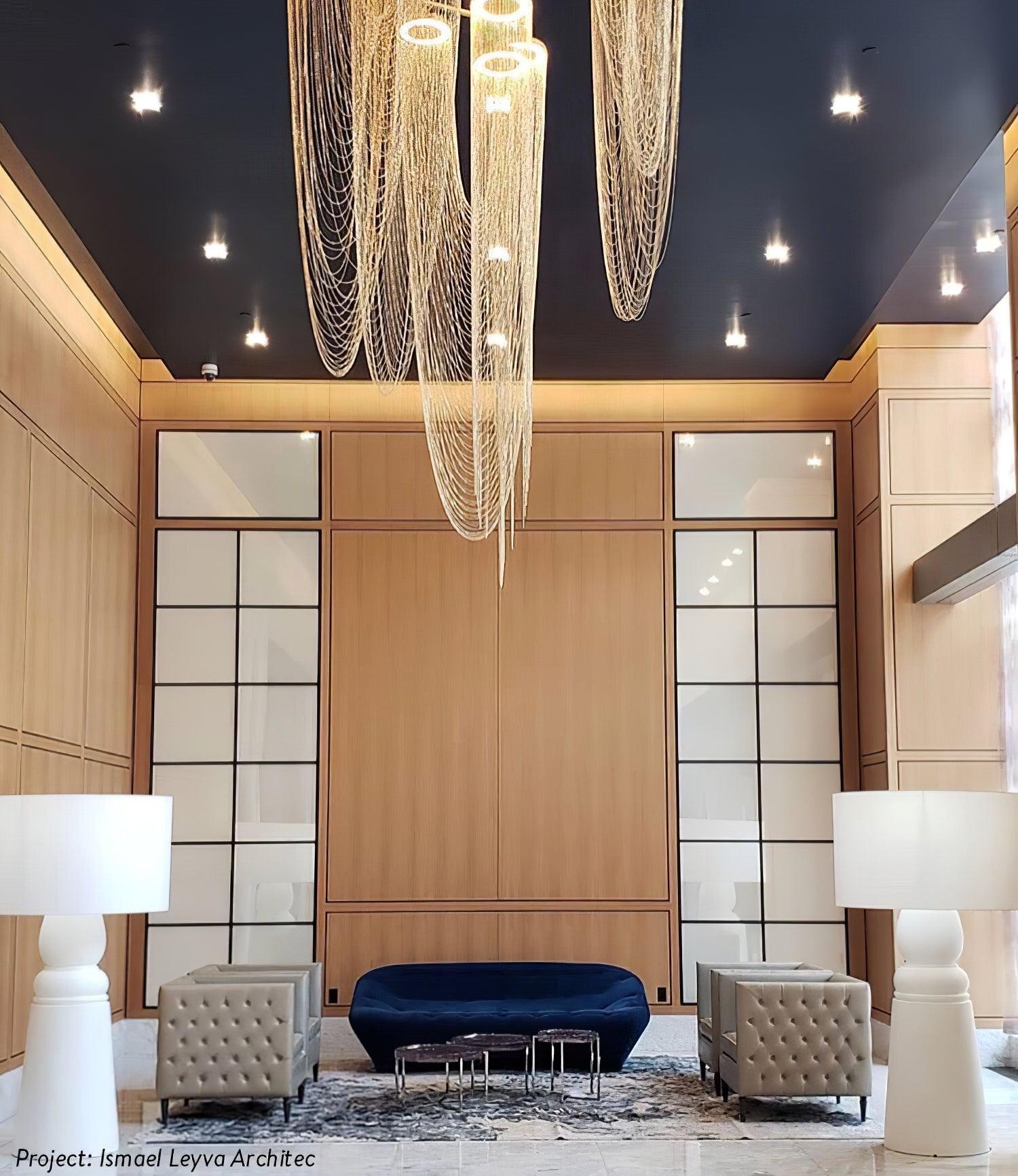 Apsht Pendant Light Copper Chain Sculptural Modern