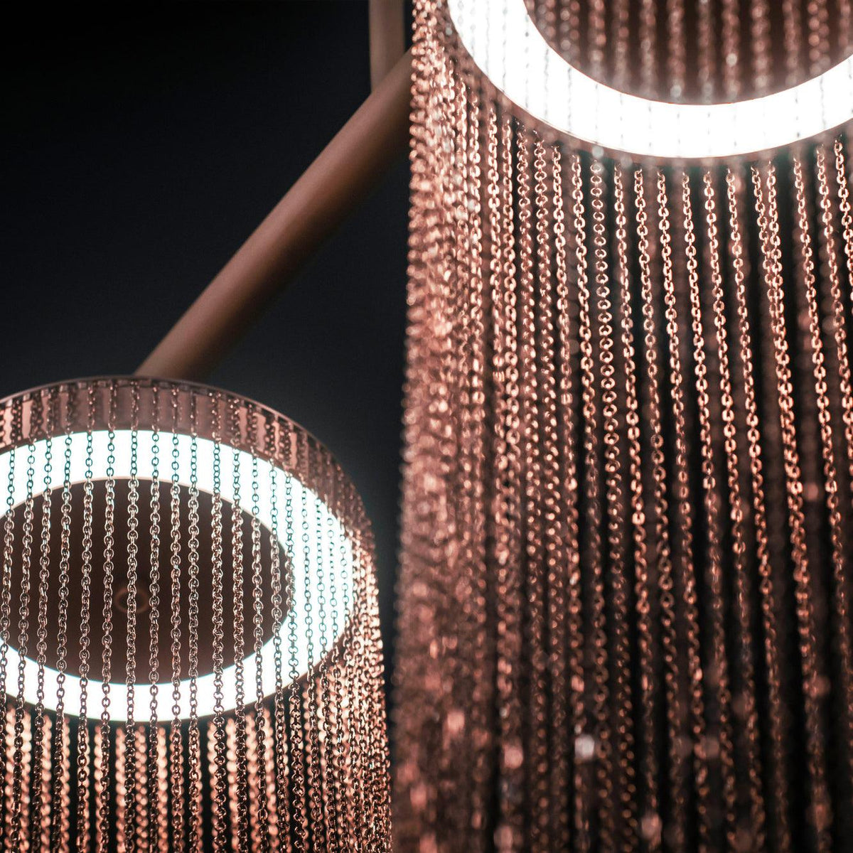 Apsht Pendant Light Copper Chain Sculptural Modern